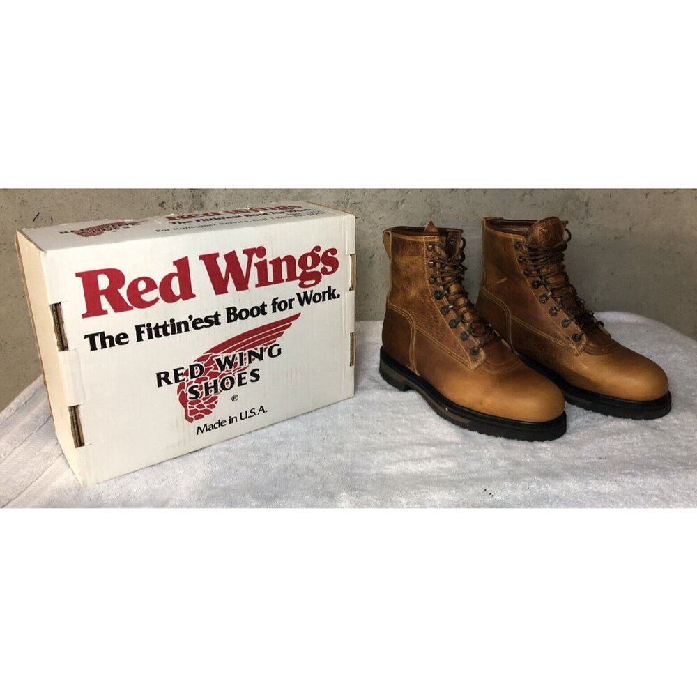Red Wing 2247 Comfort Force Brown Steel Toe Boots Size 9 3E - With Original Box